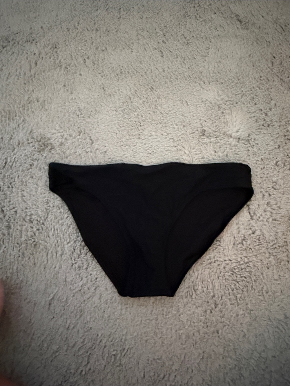 aerie Black Ribbed Bikini Bottom